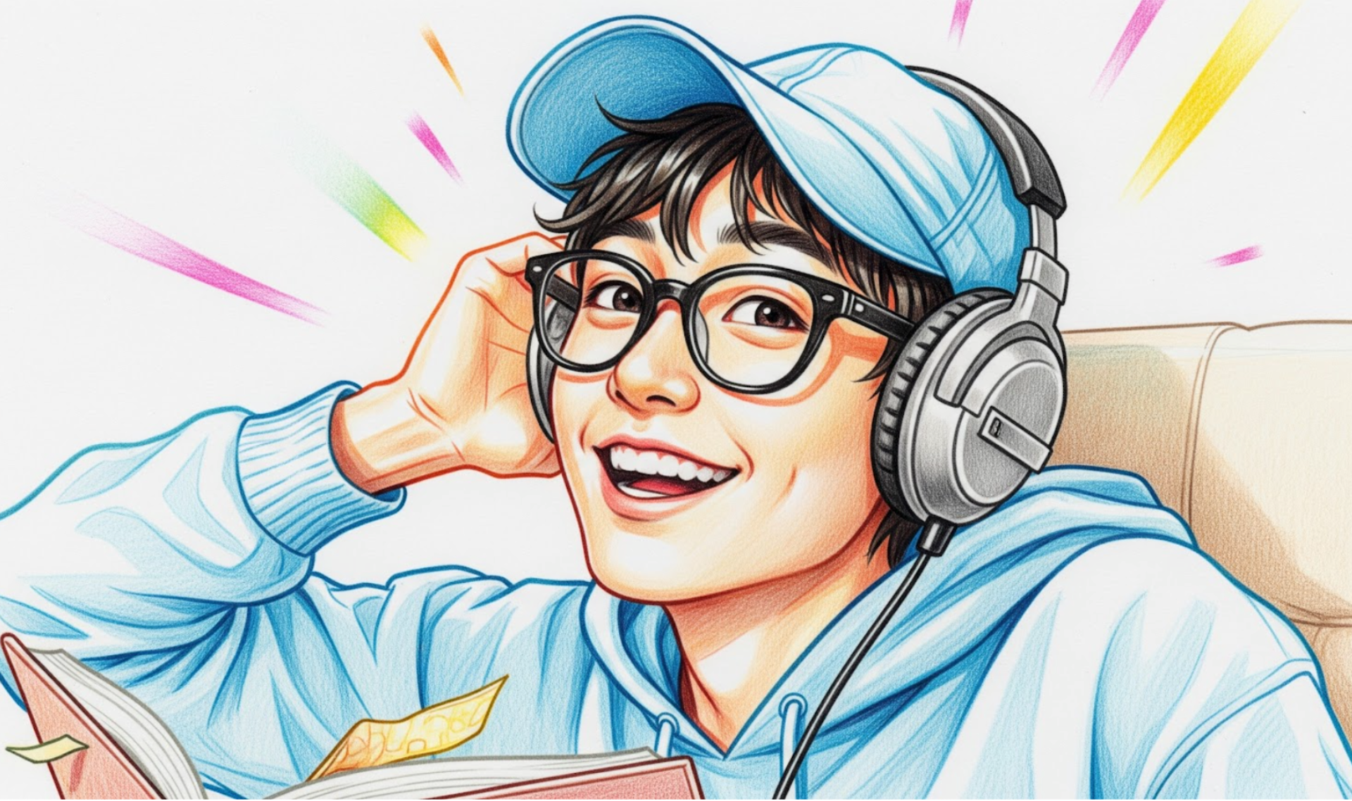 Special needs student learning with virtual tutor at home